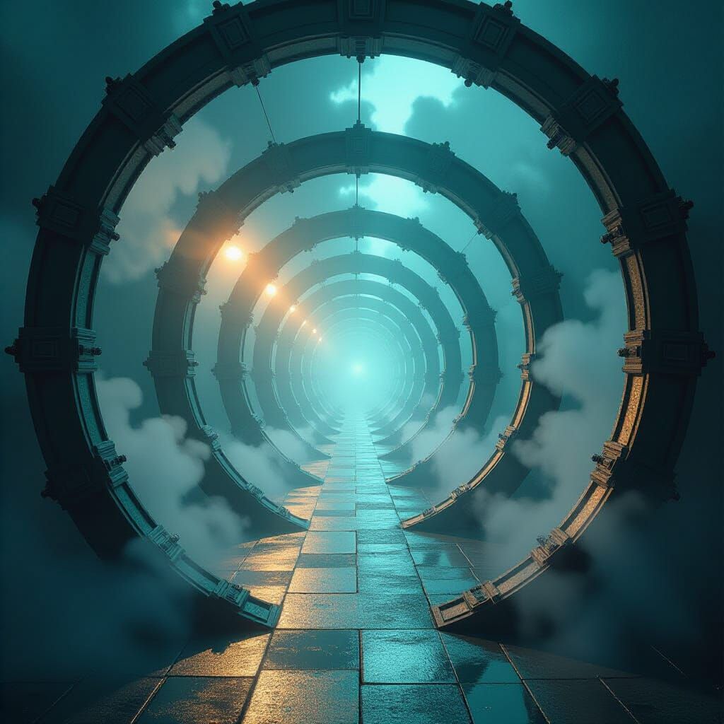 Surreal Kaleidoscope Dreamscape in the Style of Surrealism