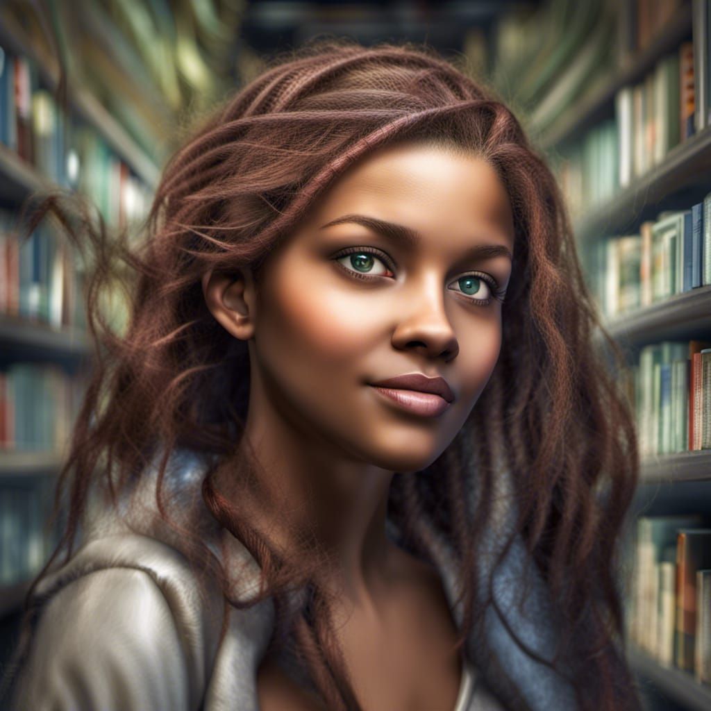 Hyperrealistic International Library with Intricate Details