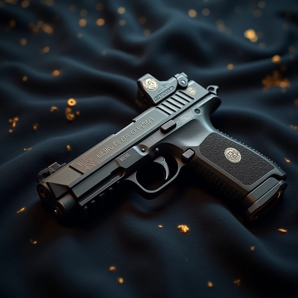 Cyberpunk Tactical Pistol Inspired by Feline Agility and Bud...