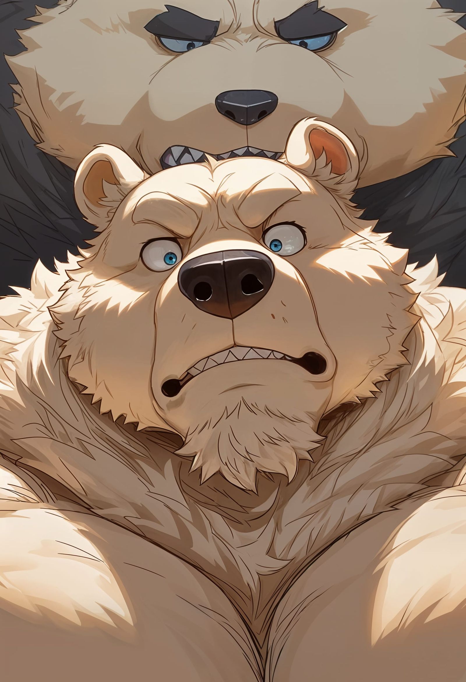 Detailed Portrait of an Obese Bear