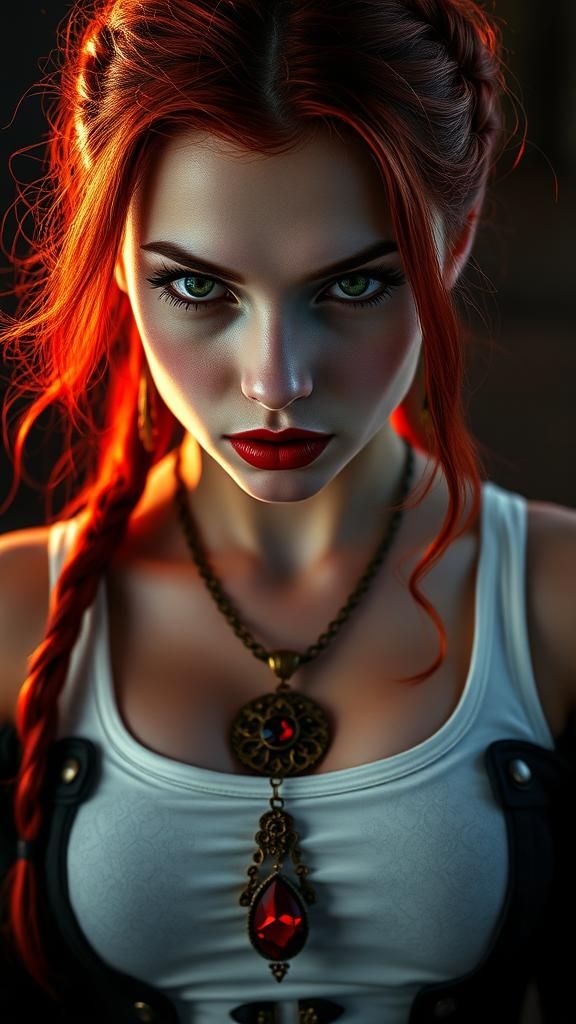 Vampire Woman in Gothic Style, Dark Romanticism