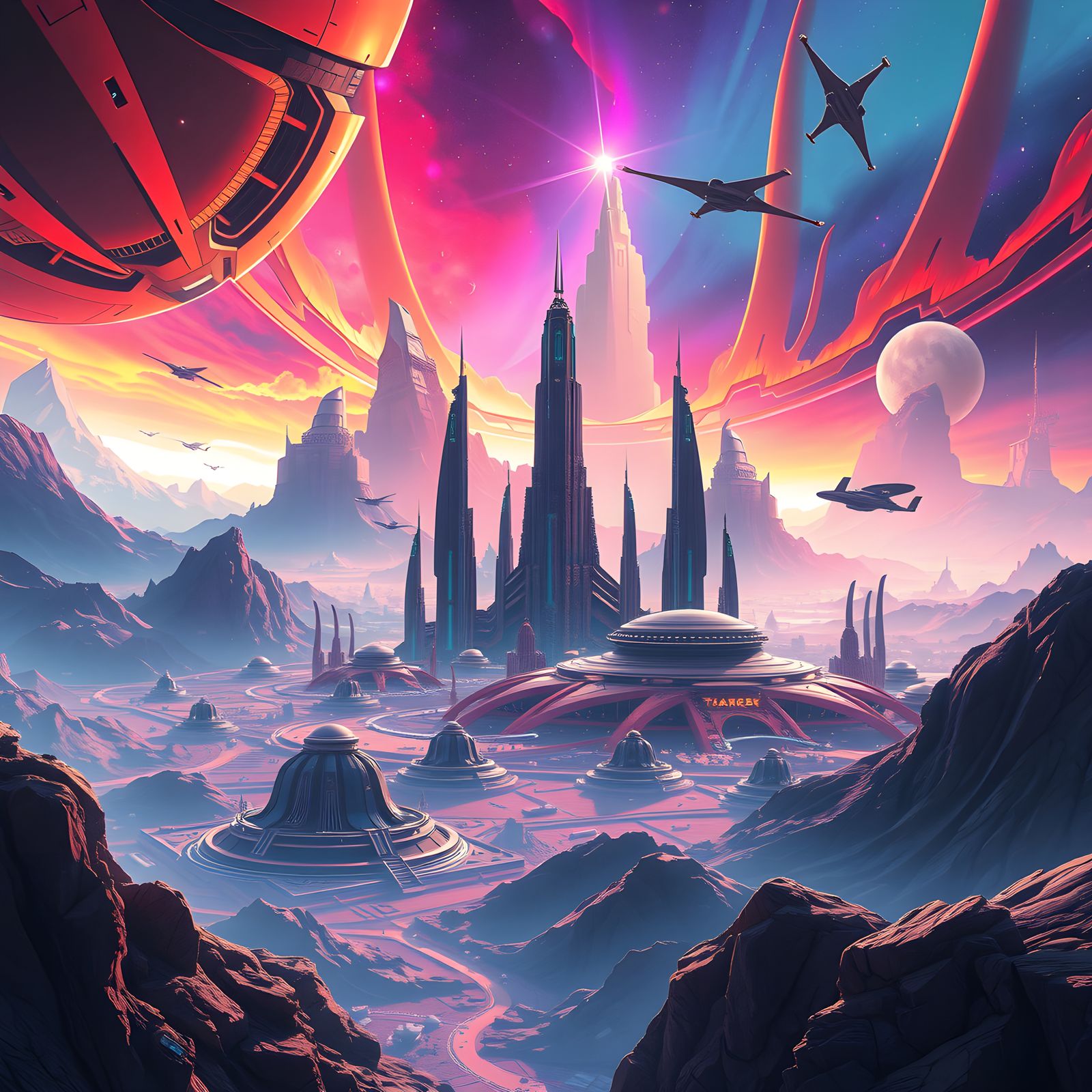 Detailed Star Trek Matte Painting in 8K