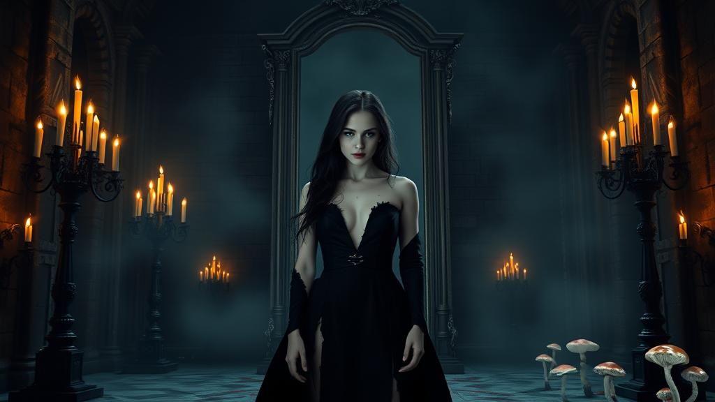 Vampire in Castle Mirror Reveals Victim