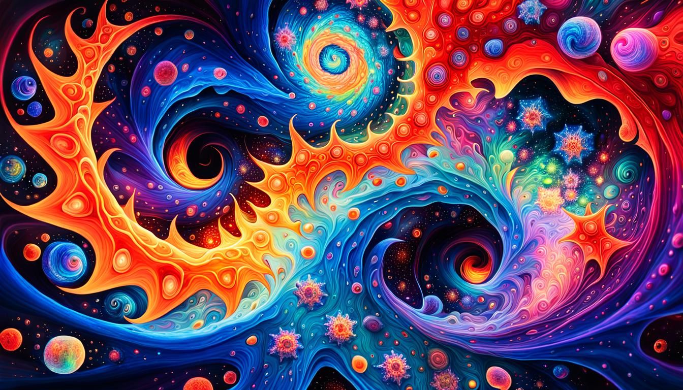 Cosmic Art: Surreal Hypersharp Macro Shot