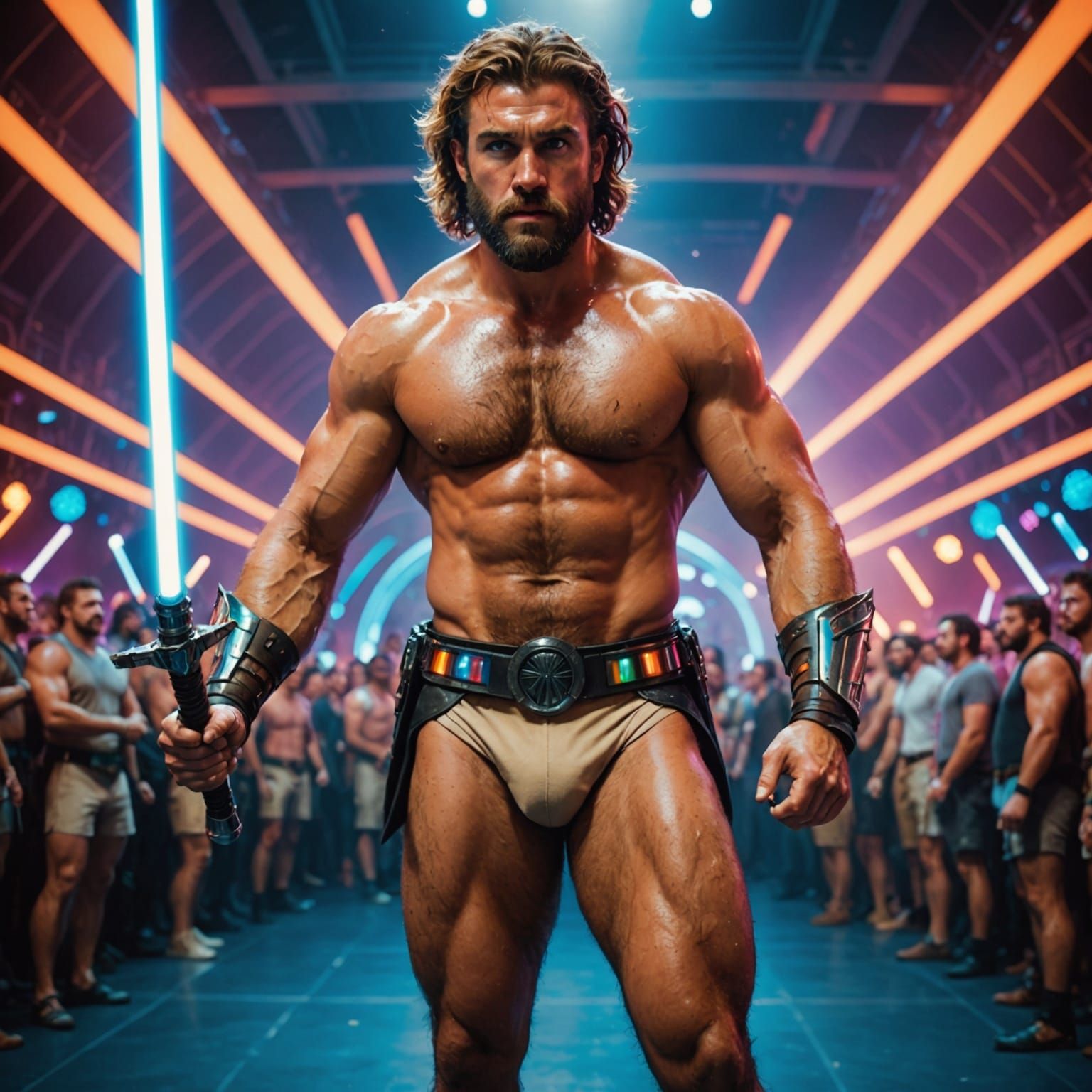 Epic Gladiator Triumphs in Futuristic Arena