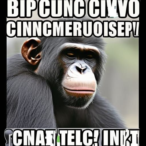 Epic Chimp Sipping Apple Pie: Maximalist Digital Painting