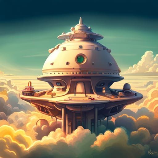 Miniature Wonderland Spaceships in Ghibli Style