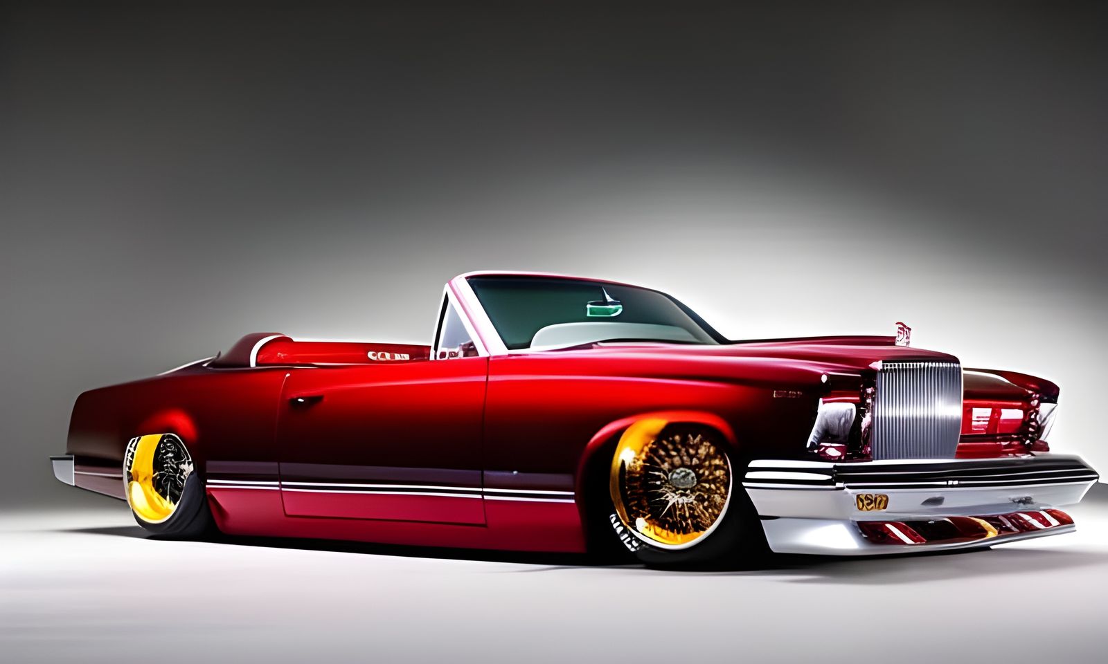 Candy Red Lowrider Does a Fiery Burnout