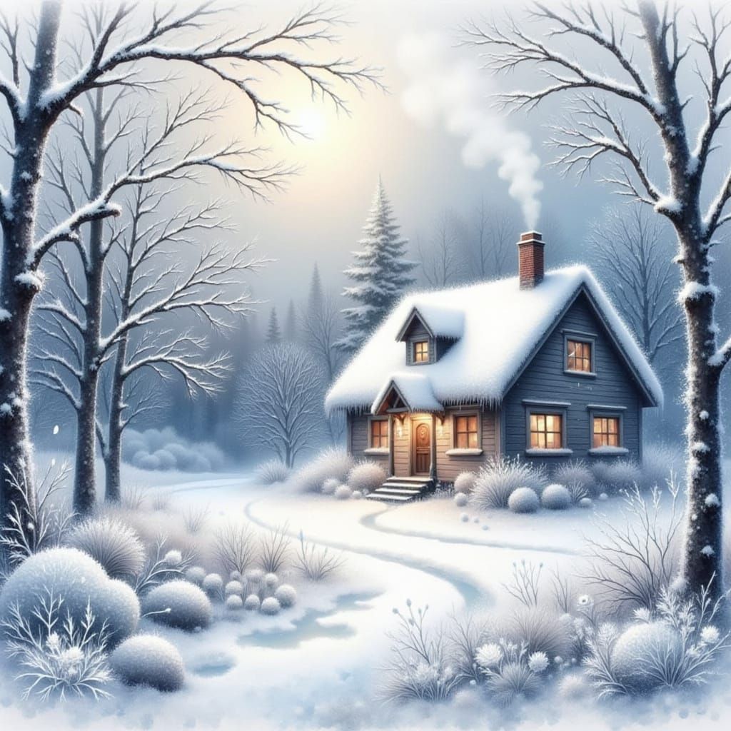 <lora:Frosty flux:1.0> Frosty, frozen. Oiled and layered. A ...