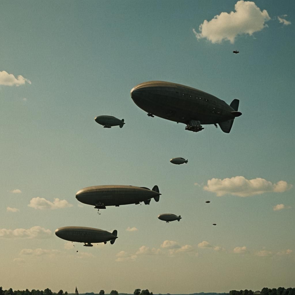 Fleet of zeppelins