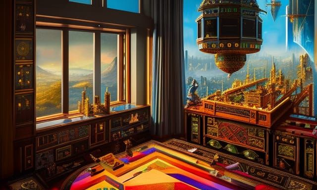 Isometric Board Game in Rococo-punk Style