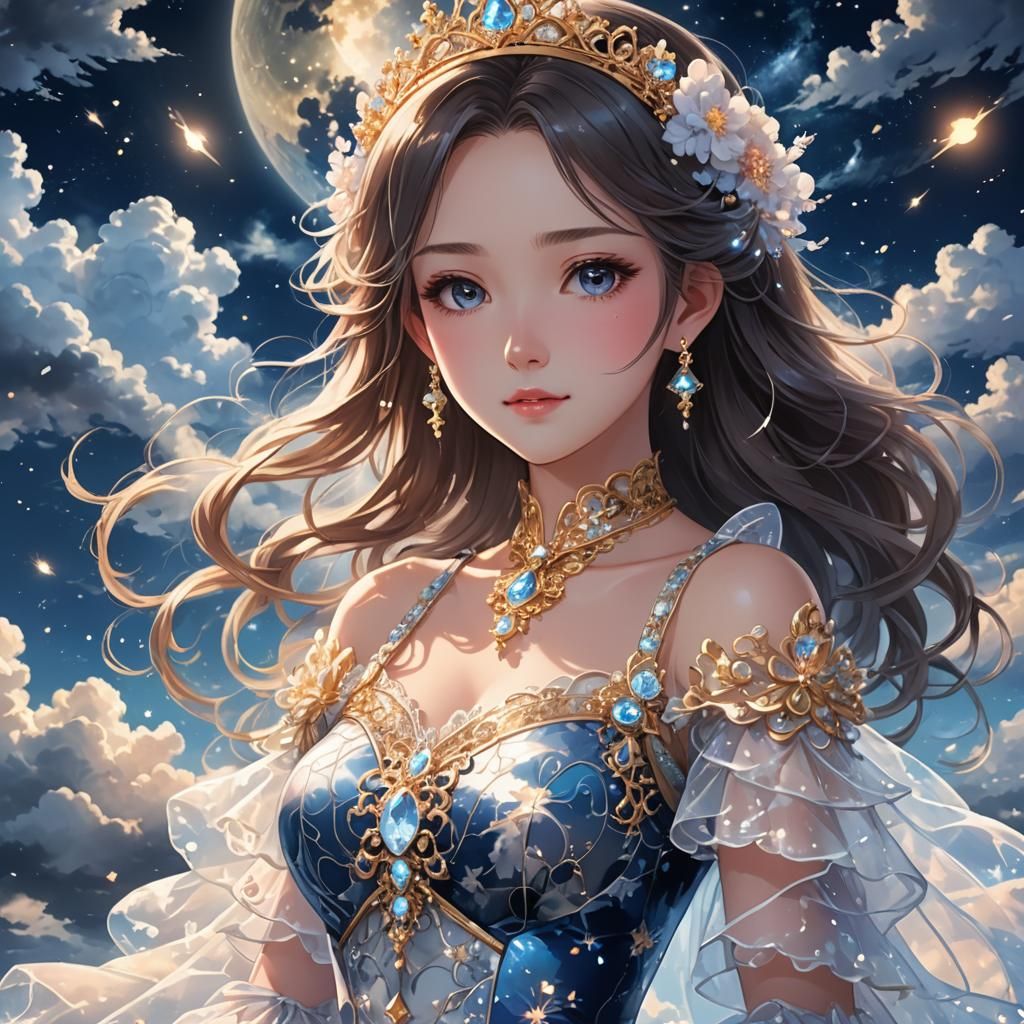 Princess of Clouds in Anime Style