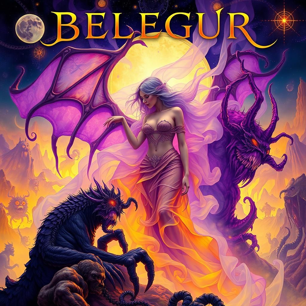 Psychedelic Journey Album Cover in Art Nouveau Style