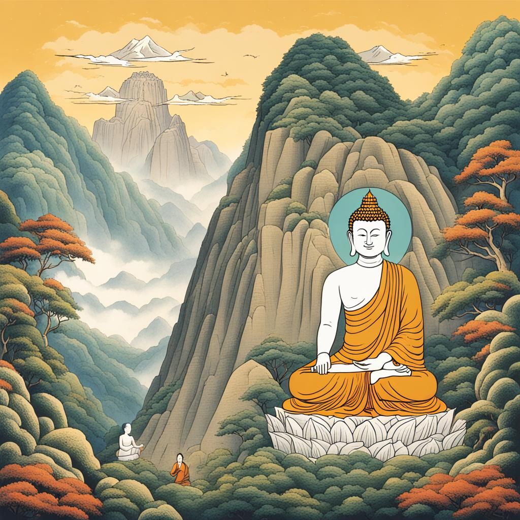 Buddha Lifts Mountain with One Hand