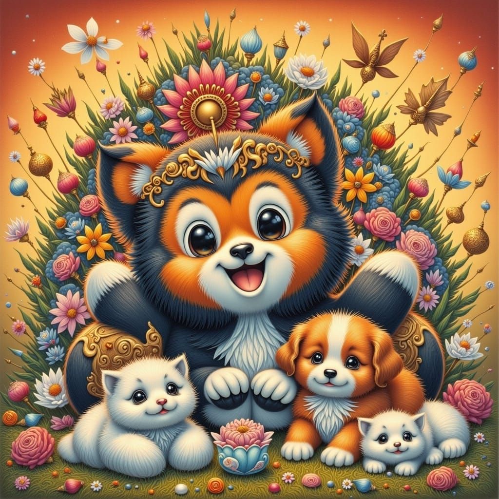 Whimsical Dreamscape of Wonder and Curiosity