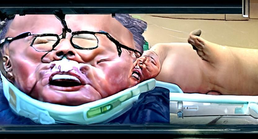 Kim Jong Il's Birthing Scene: Realistic AI Image
