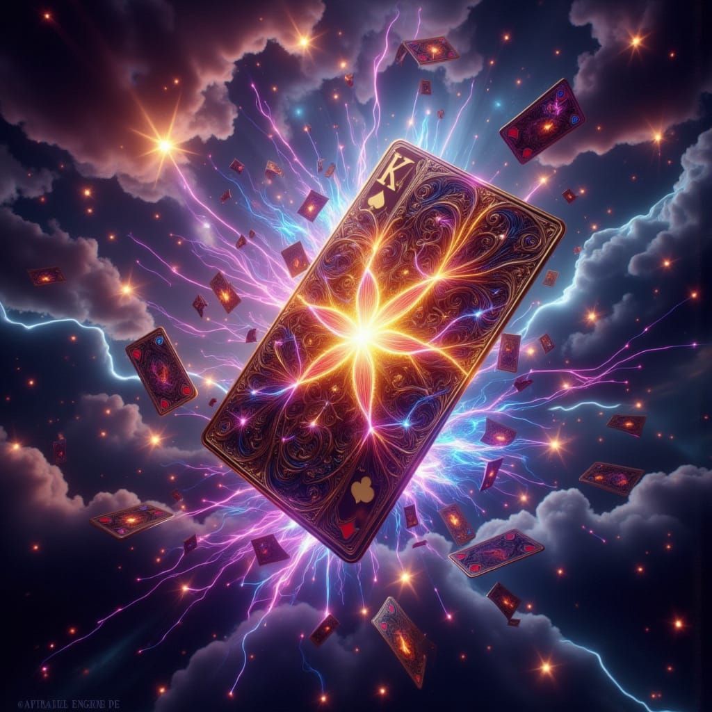 Floating Infinity Card Deck: Detailed Matte Painting