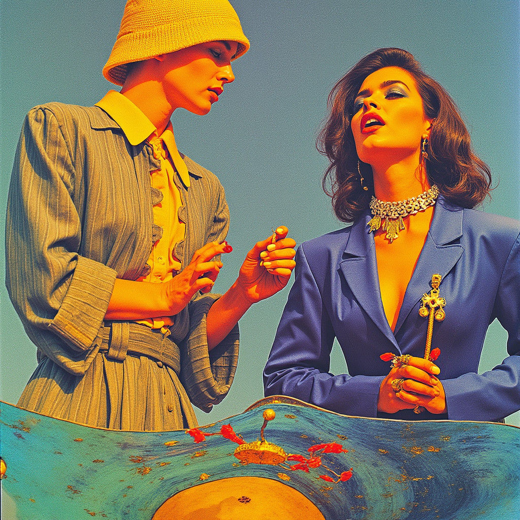 1960s Paris Fashion Show: Photorealistic, Dramatic Lighting