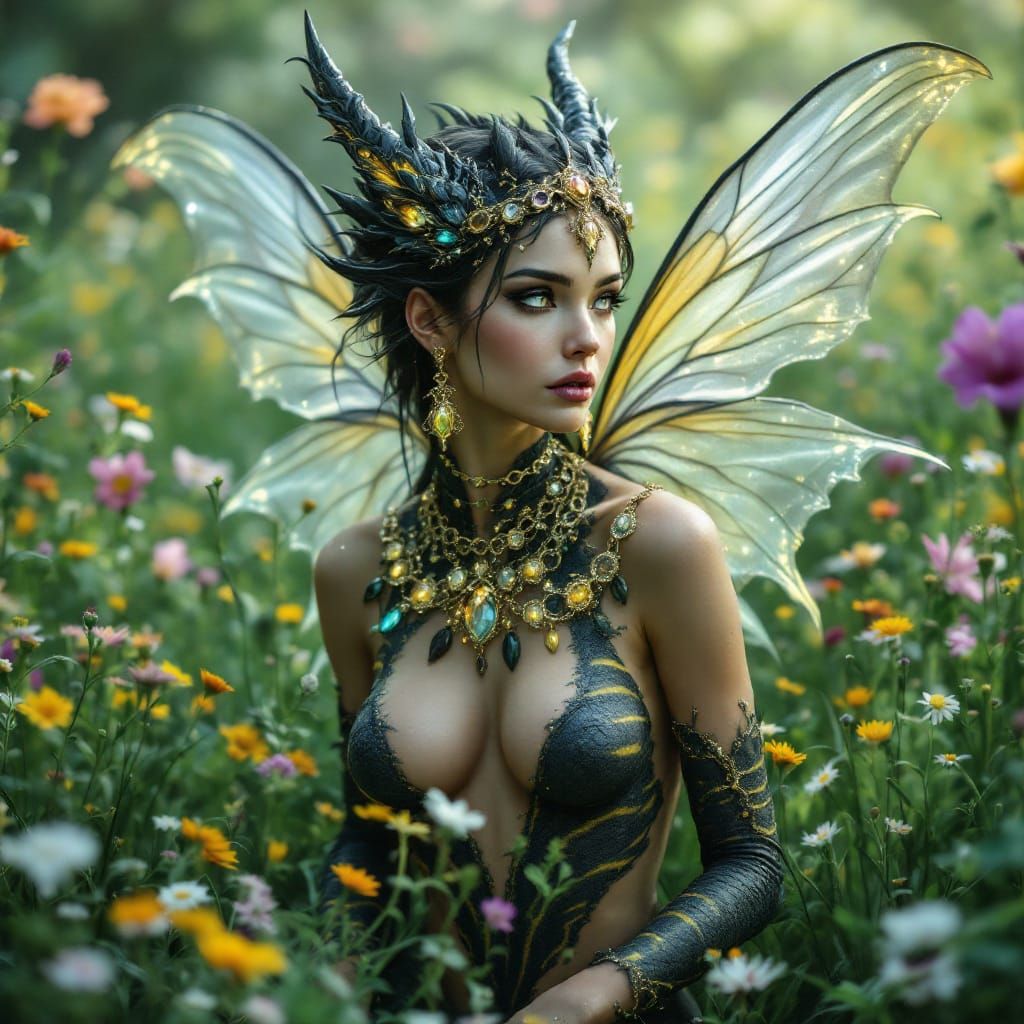 Fairy Dragon Hybrid in Dreamlike Digital Art