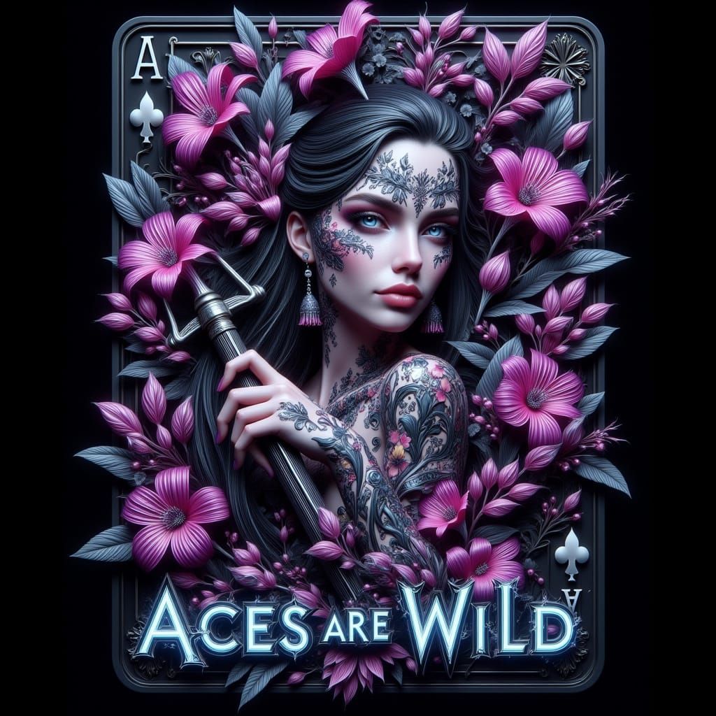 Bold, Artsy Female Character Inspired by Ace of Spades in As...