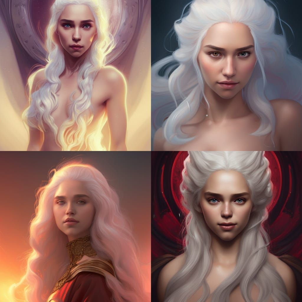 Targaryen Princess Portrait in Hyperdetailed Style