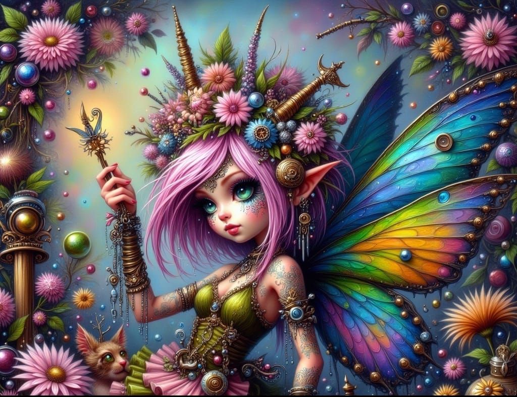 Glowing Fairy in a Maximalist Biome