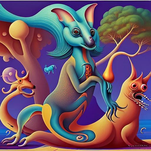 Surreal Animals in Unique Art Style
