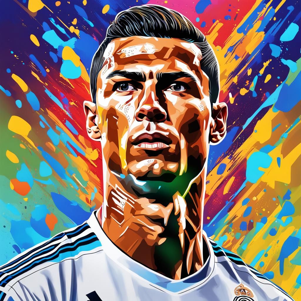 Cristiano Ronaldo Real Madrid 2018 in Splash Art
