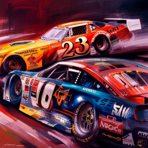 Detailed Vintage Nascar Concept Art