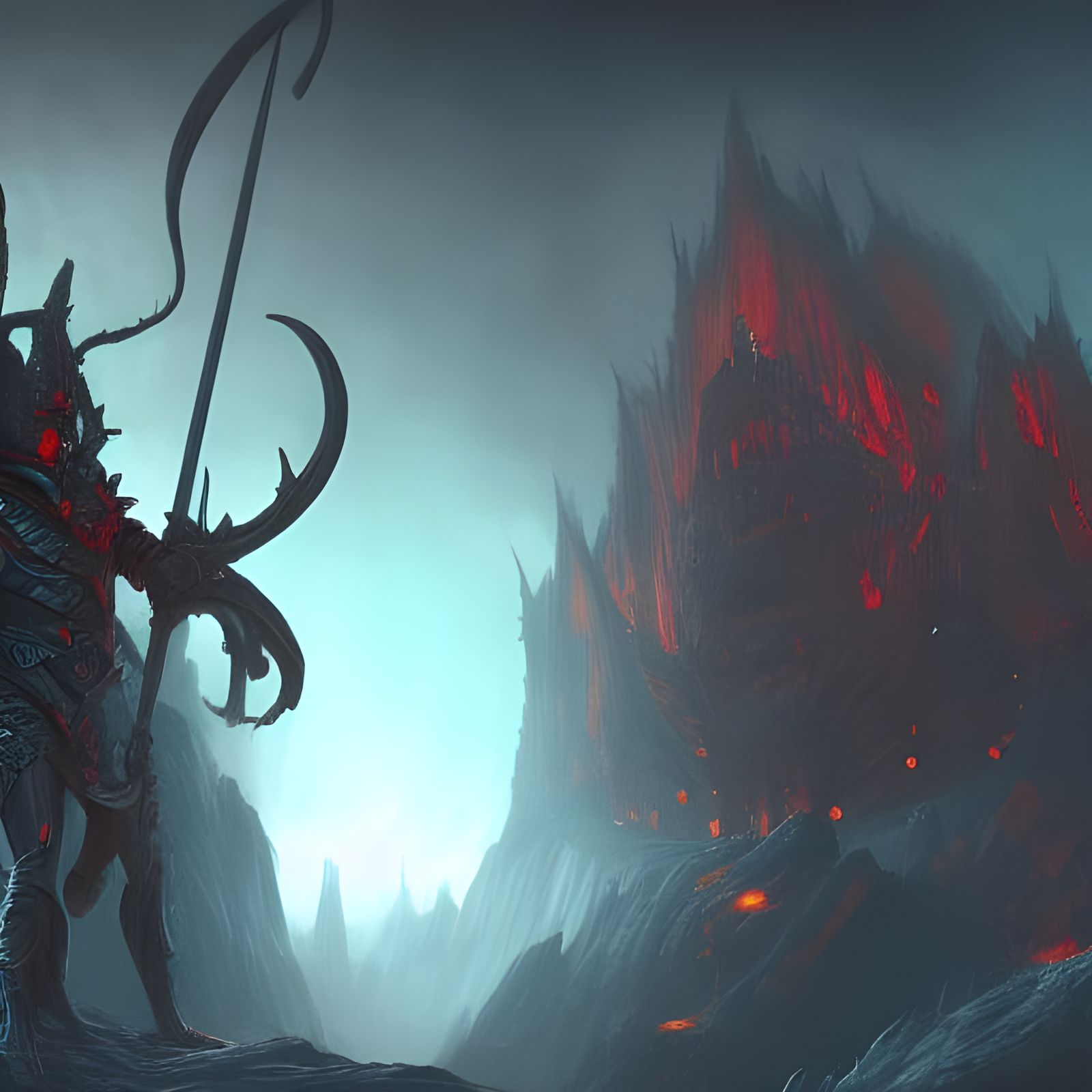 Fantastical Guards of Hell in Detailed Matte Painting