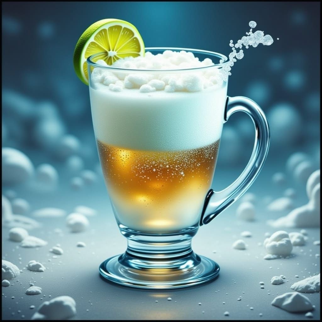 Sci-Fi Drink Swirling into Crystal Tankard