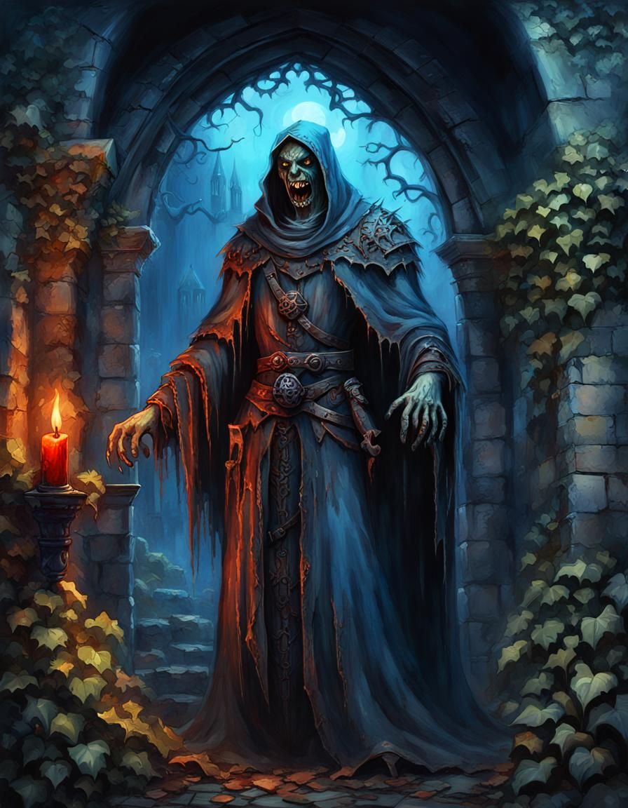 the beautiful medieval evil ghost