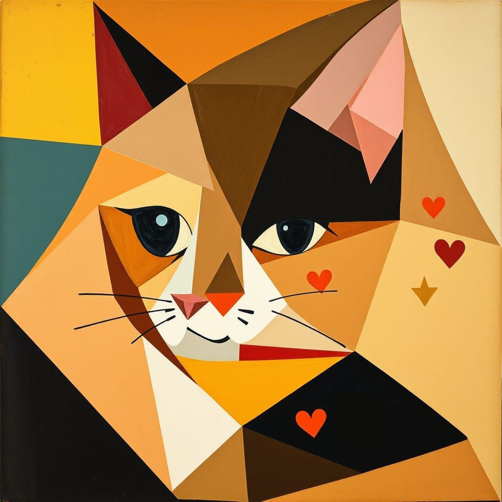 Kawaii Cat. From Picasso's Analytical Cubism/Kawaii period (1909-1912) #1
Kawaii Art
Daily Challenge #957: May 27, 2025