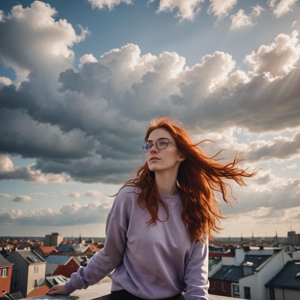 Stunning Portrait of a Woman with Red Hair
