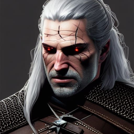 Detailed Witcher Portrait in Unreal Engine 5