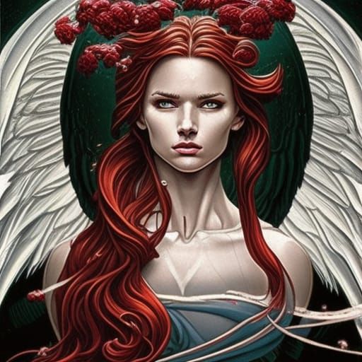 Archangel Portrait in Oil Paint Style