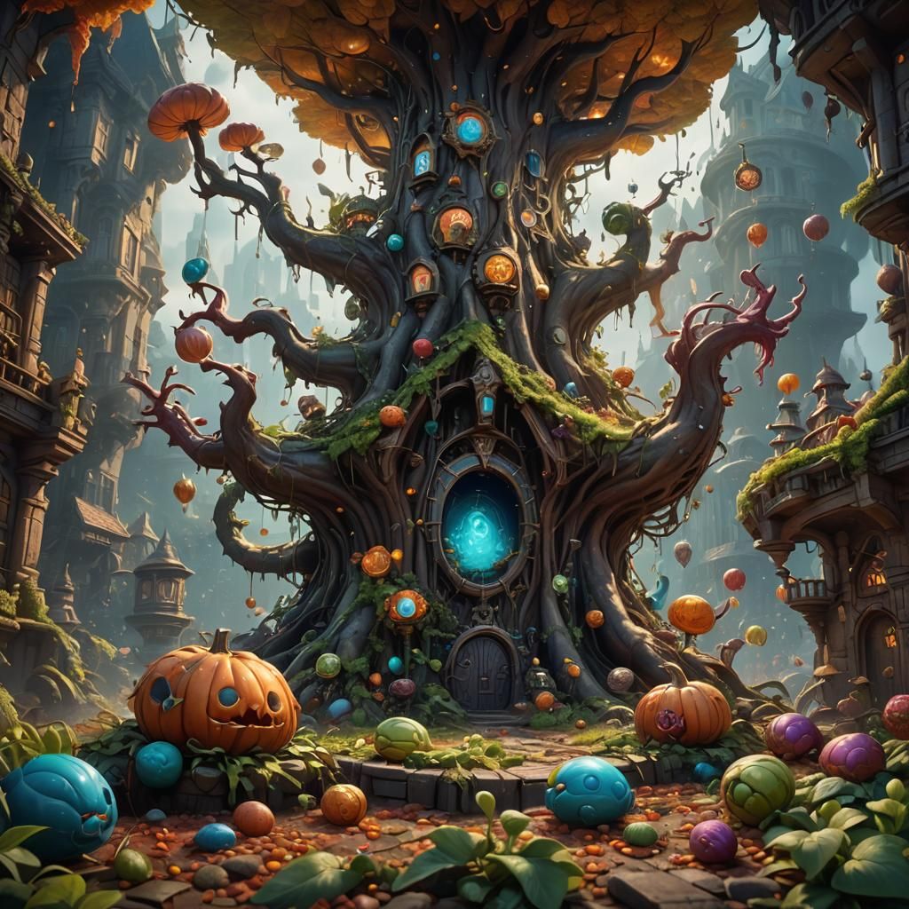 Abstract Form in Deep Color Fantasy Art