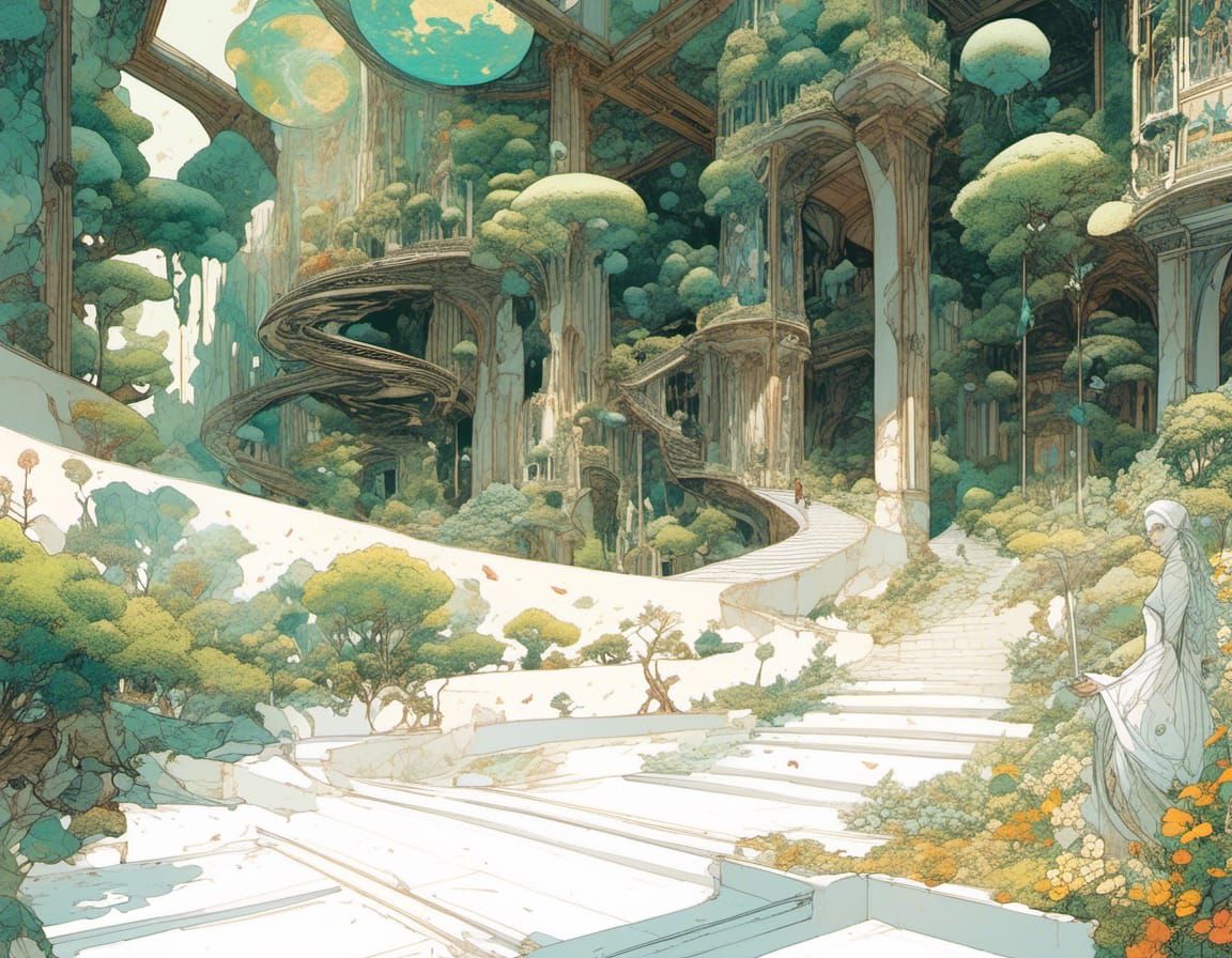 Seed of Life: Alchemic Growth in Solarpunk Style