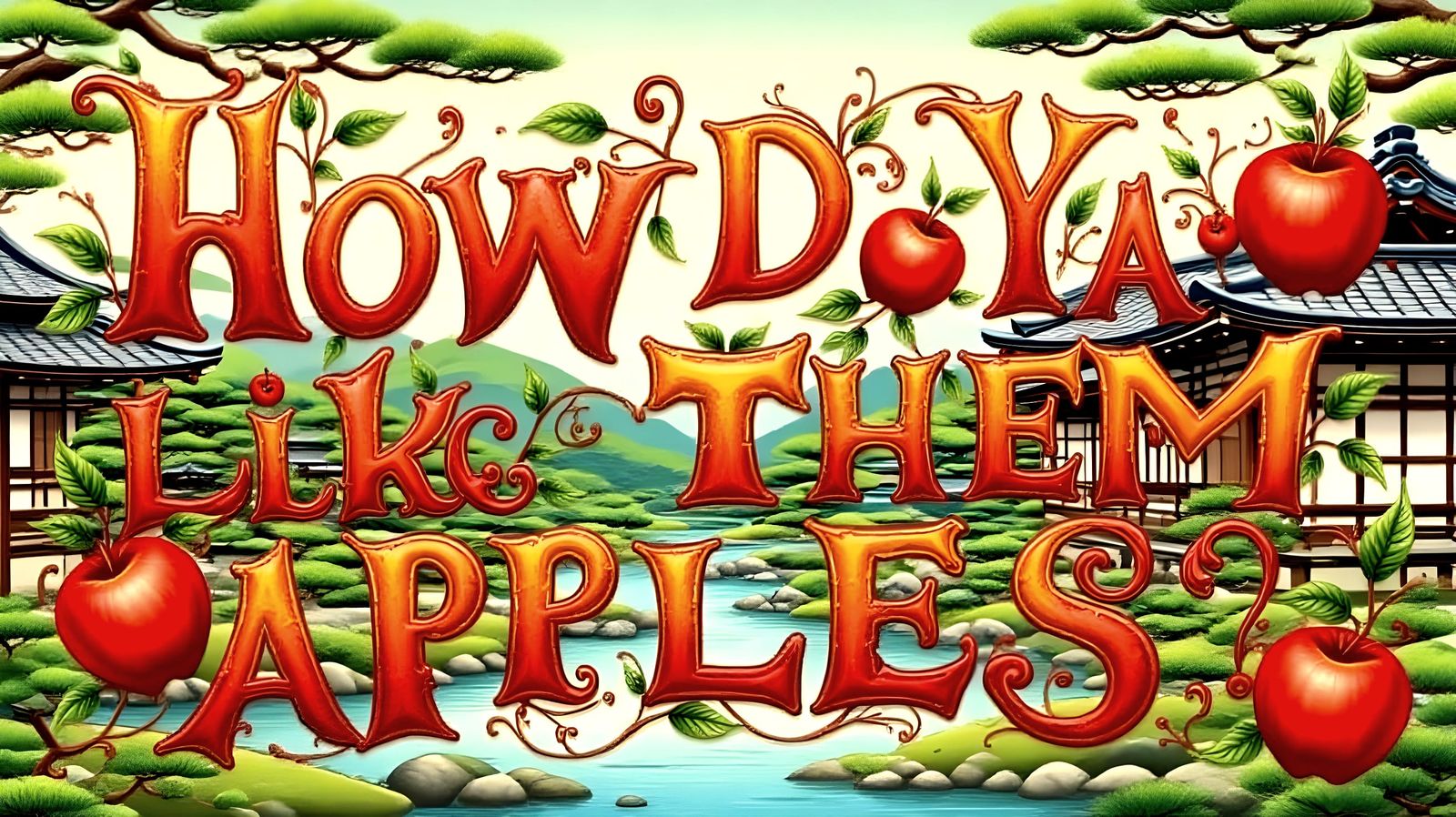 Expressive "How Do You Like Them Apples?" Typography