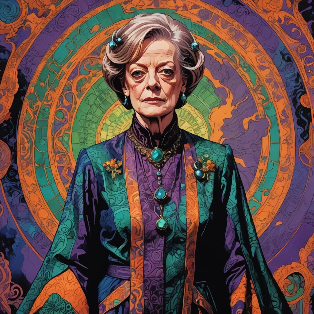 Pop Art Portrait in a Mystical Setting