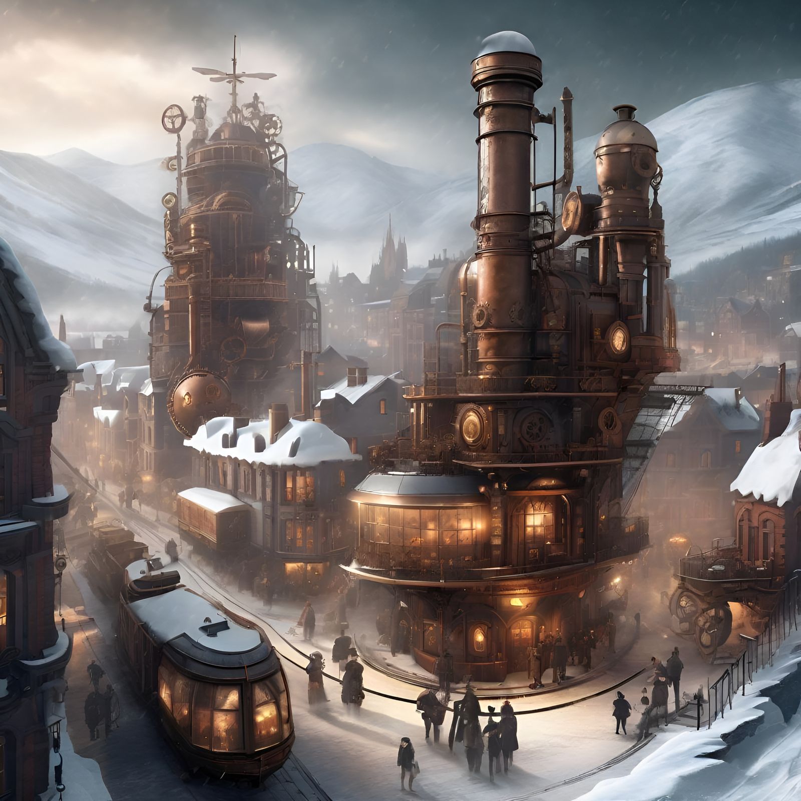 steampunk winter wonderland π°οΈπ βοΈ