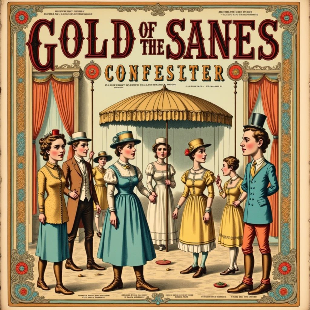 Golden Age Alien Circus Icons in Vintage Native American Aes...