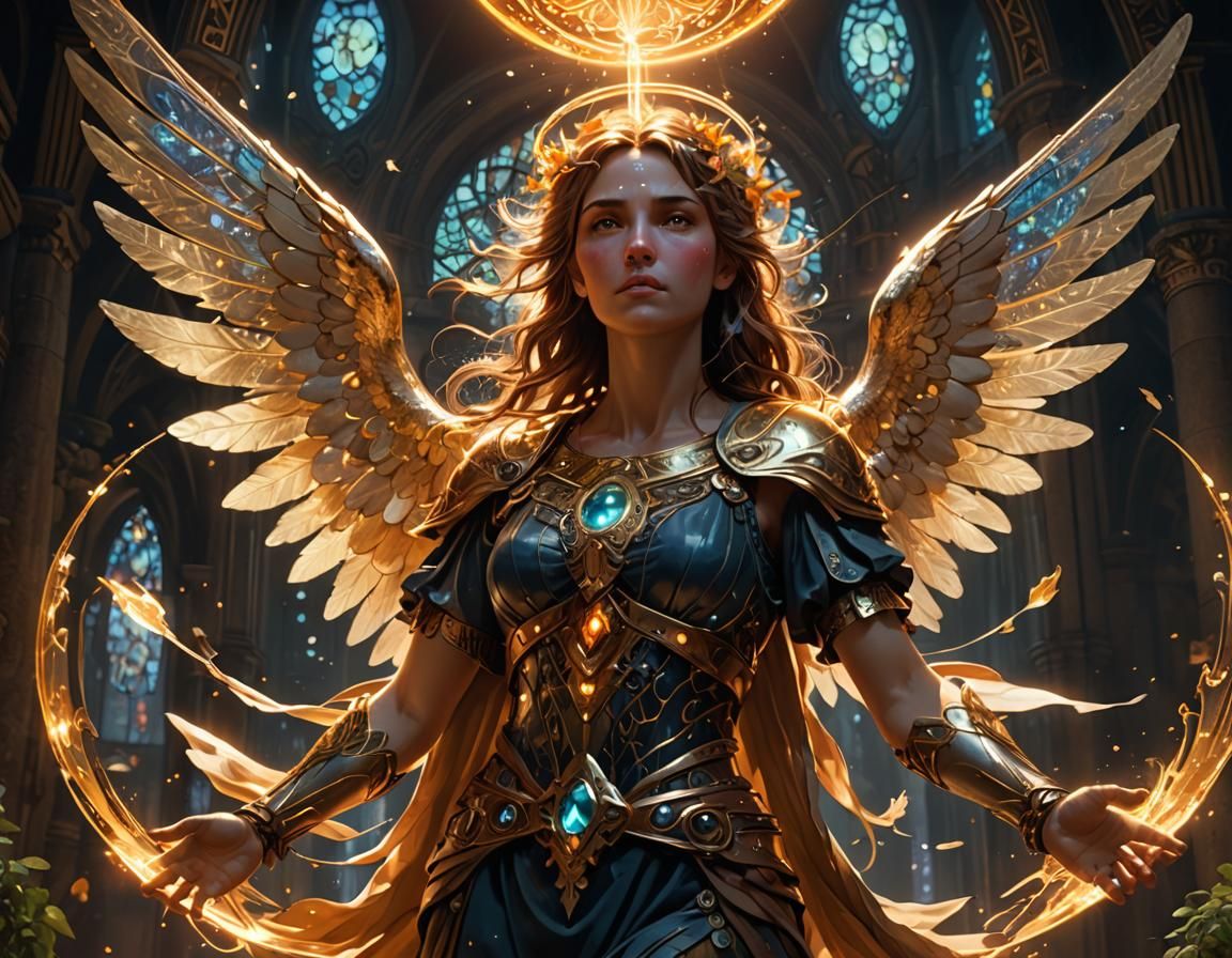 Angel of Healing: Fantasy Art in 8k Resolution
