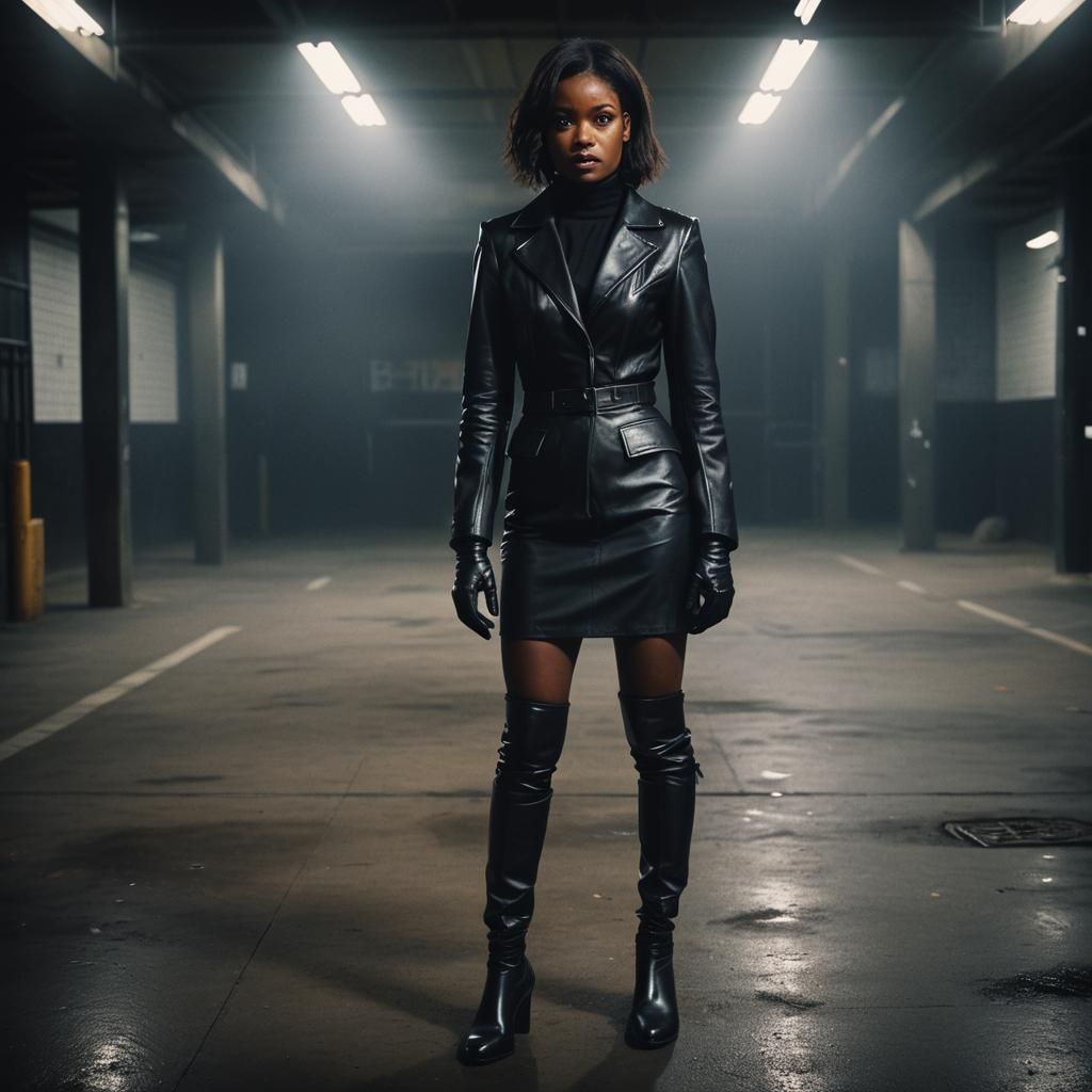 A full-body image of Kemi Badenoch, angry face, dressed in a...