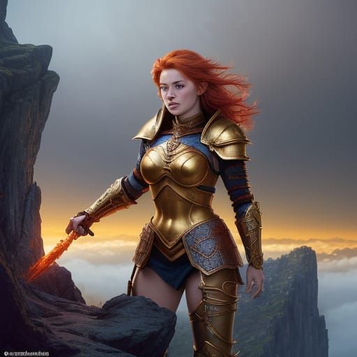 A red haired female warrior
