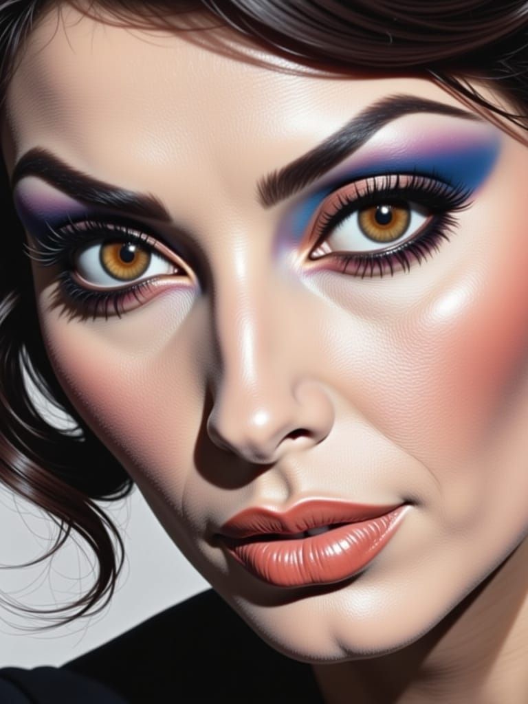 Sophia Loren Portrait in Expressionist Style