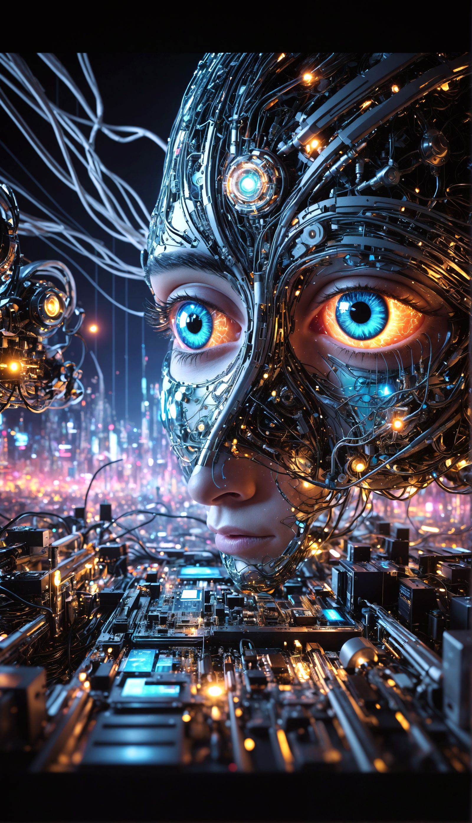 AI Neural Networks in a Cyberpunk Biopunk Future