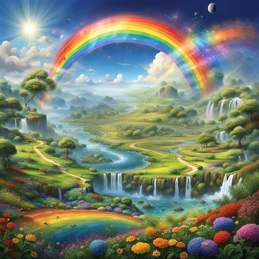 Rainbow Planet: A Fantastical Landscape