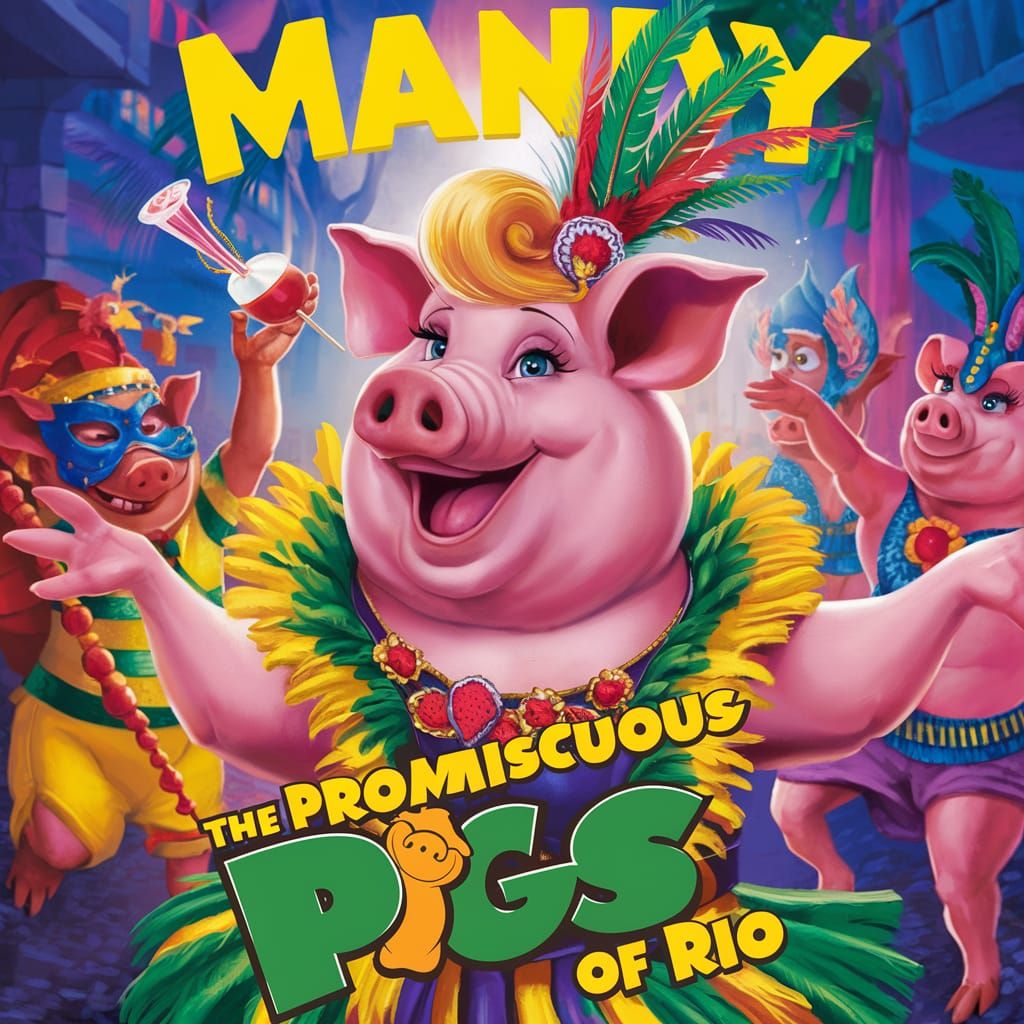 The Promiscuous Pigs of Rio, Starring Mandy the blonde Pig - 2