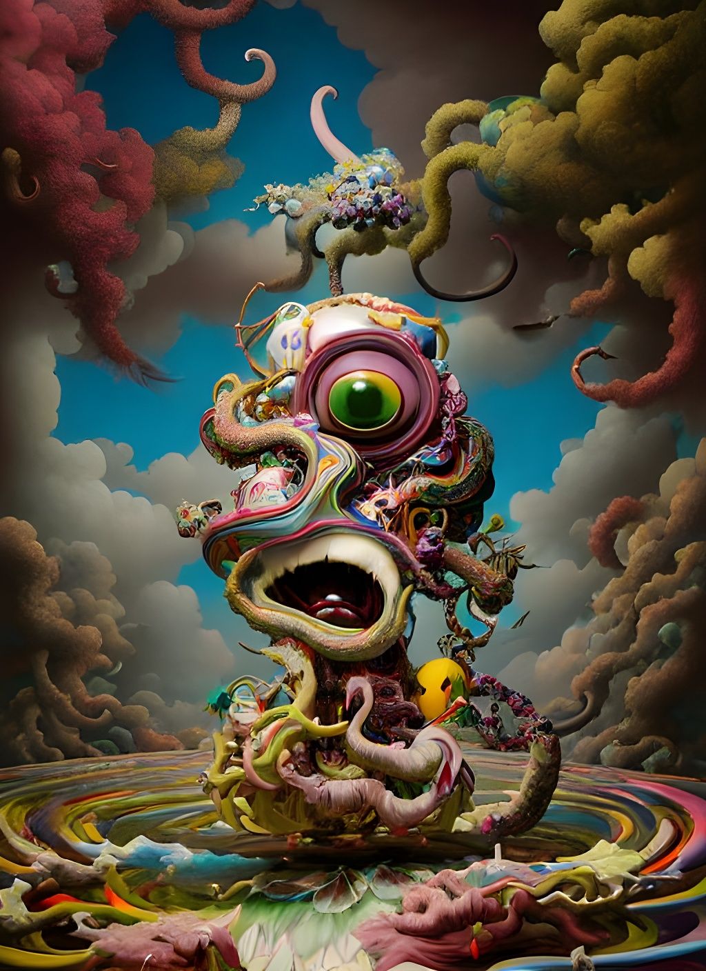 Hyper Surreal Creature Rendering in 8k Resolution